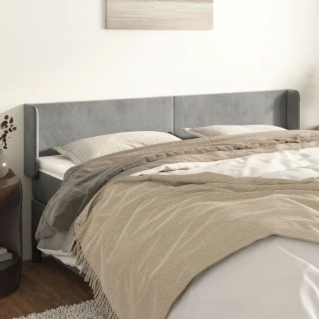 Light gray velvet headboard 163x16x78/88 cm by vidaXL, Headboards and footboards - Ref: Foro24-3118542, Price: 65,59 €, Disco...