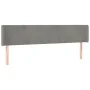 Light gray velvet headboard 163x16x78/88 cm by vidaXL, Headboards and footboards - Ref: Foro24-3118542, Price: 65,59 €, Disco...