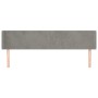 Cabecero de terciopelo gris claro 163x16x78/88 cm de vidaXL, Cabeceros y pies de cama - Ref: Foro24-3118542, Precio: 62,90 €,...
