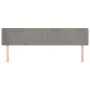Cabecero de terciopelo gris claro 163x16x78/88 cm de vidaXL, Cabeceros y pies de cama - Ref: Foro24-3118542, Precio: 68,29 €,...
