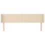 Cabecero de tela color crema 163x16x78/88 cm de vidaXL, Cabeceros y pies de cama - Ref: Foro24-3118499, Precio: 73,18 €, Desc...