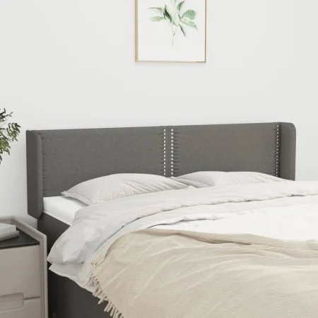 Kopfteil aus dunkelgrauem Stoff, 147 x 16 x 78/88 cm von vidaXL, Kopf- und Fußteile - Ref: Foro24-3118627, Preis: 57,29 €, Ra...