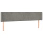 Hellgraues Samtkopfteil 203x16x78/88 cm von vidaXL, Kopf- und Fußteile - Ref: Foro24-3118554, Preis: 61,70 €, Rabatt: %