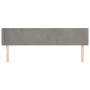 Hellgraues Samtkopfteil 203x16x78/88 cm von vidaXL, Kopf- und Fußteile - Ref: Foro24-3118554, Preis: 61,70 €, Rabatt: %