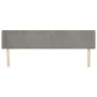 Light gray velvet headboard 203x16x78/88 cm by vidaXL, Headboards and footboards - Ref: Foro24-3118554, Price: 60,78 €, Disco...