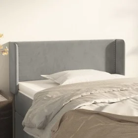 Light gray velvet headboard 83x16x78/88 cm by vidaXL, Headboards and footboards - Ref: Foro24-3118658, Price: 49,67 €, Discou...