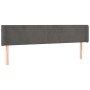 Cabecero de terciopelo gris oscuro 183x16x78/88 cm de vidaXL, Cabeceros y pies de cama - Ref: Foro24-3118549, Precio: 65,67 €...