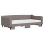 Sofá cama nido con colchón tela gris taupe 100x200 cm