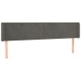 Kopfteil aus dunkelgrauem Samt, 203 x 16 x 78/88 cm von vidaXL, Kopf- und Fußteile - Ref: Foro24-3118555, Preis: 59,08 €, Rab...
