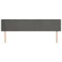 Kopfteil aus dunkelgrauem Samt, 203 x 16 x 78/88 cm von vidaXL, Kopf- und Fußteile - Ref: Foro24-3118555, Preis: 58,49 €, Rab...