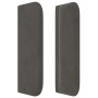 Kopfteil aus dunkelgrauem Samt, 203 x 16 x 78/88 cm von vidaXL, Kopf- und Fußteile - Ref: Foro24-3118555, Preis: 59,08 €, Rab...