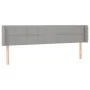 Cabecero de tela gris claro 183x16x78/88 cm de vidaXL, Cabeceros y pies de cama - Ref: Foro24-3118782, Precio: 65,95 €, Descu...