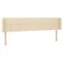 Cream fabric headboard 183x16x78/88 cm by vidaXL, Headboards and footboards - Ref: Foro24-3118787, Price: 71,58 €, Discount: %