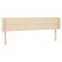 Kopfteil aus cremefarbenem Stoff, 183 x 16 x 78/88 cm von vidaXL, Kopf- und Fußteile - Ref: Foro24-3118787, Preis: 76,25 €, R...