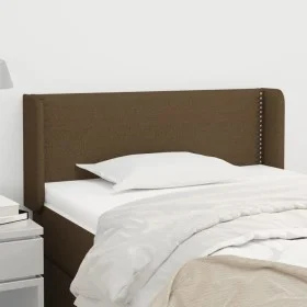Dark brown fabric headboard 83x16x78/88 cm by vidaXL, Headboards and footboards - Ref: Foro24-3118605, Price: 39,13 €, Discou...