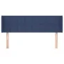 Cabecero de tela azul 147x16x78/88 cm de vidaXL, Cabeceros y pies de cama - Ref: Foro24-3118772, Precio: 62,28 €, Descuento: %