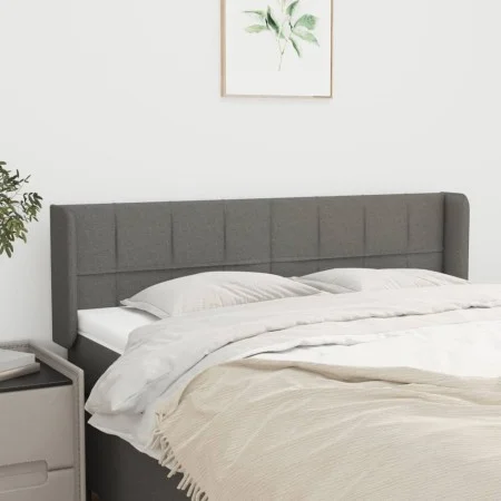 Dark gray fabric headboard 147x16x78/88 cm by vidaXL, Headboards and footboards - Ref: Foro24-3118767, Price: 74,40 €, Discou...