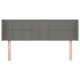 Cabecero de tela gris oscuro 147x16x78/88 cm de vidaXL, Cabeceros y pies de cama - Ref: Foro24-3118767, Precio: 74,27 €, Desc...