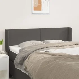 Gray synthetic leather headboard 147x16x78/88 cm by vidaXL, Headboards and footboards - Ref: Foro24-3118582, Price: 61,33 €, ...