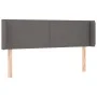 Cabecero de cuero sintético gris 147x16x78/88 cm de vidaXL, Cabeceros y pies de cama - Ref: Foro24-3118582, Precio: 61,12 €, ...
