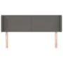 Cabecero de cuero sintético gris 147x16x78/88 cm de vidaXL, Cabeceros y pies de cama - Ref: Foro24-3118582, Precio: 61,12 €, ...