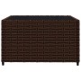 Set muebles de jardín 3 piezas y cojines ratán sintético marrón