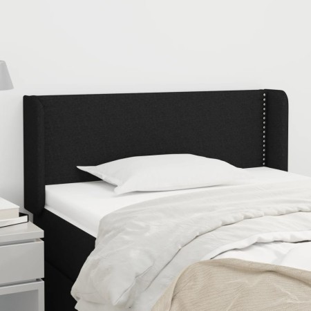 Cabecero de tela negro 103x16x78/88 cm de vidaXL, Cabeceros y pies de cama - Ref: Foro24-3118620, Precio: 40,80 €, Descuento: %