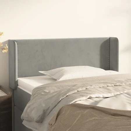 Light gray velvet headboard 93x16x78/88 cm by vidaXL, Headboards and footboards - Ref: Foro24-3118664, Price: 50,44 €, Discou...