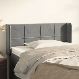 Light gray velvet headboard 83x16x78/88 cm by vidaXL, Headboards and footboards - Ref: Foro24-3118798, Price: 47,87 €, Discou...