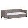 Sofá cama nido con cajones tela gris taupe 80x200 cm