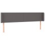 Kopfteil aus grauem Kunstleder, 203 x 16 x 78/88 cm von vidaXL, Kopf- und Fußteile - Ref: Foro24-3118600, Preis: 79,27 €, Rab...