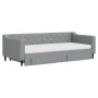 Sofá cama nido con cajones tela gris claro 90x200 cm