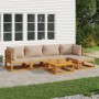 Set muebles de jardín 6 pzas madera maciza y cojines gris taupé by vidaXL, Garden sets - Ref: Foro24-3155250, Price: 643,78 €...