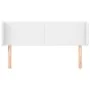 Cabecero de cuero sintético blanco 147x16x78/88 cm de vidaXL, Cabeceros y pies de cama - Ref: Foro24-3118579, Precio: 90,17 €...