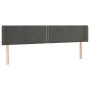 Kopfteil aus dunkelgrauem Samt, 203 x 16 x 78/88 cm von vidaXL, Kopf- und Fußteile - Ref: Foro24-3118695, Preis: 61,53 €, Rab...