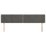 Kopfteil aus dunkelgrauem Samt, 203 x 16 x 78/88 cm von vidaXL, Kopf- und Fußteile - Ref: Foro24-3118695, Preis: 61,53 €, Rab...