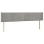 Cabecero de terciopelo gris claro 203x16x78/88 cm de vidaXL, Cabeceros y pies de cama - Ref: Foro24-3118694, Precio: 59,82 €,...