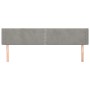 Hellgraues Samtkopfteil 203x16x78/88 cm von vidaXL, Kopf- und Fußteile - Ref: Foro24-3118694, Preis: 61,30 €, Rabatt: %