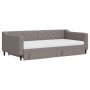 Sofá cama nido con cajones tela gris taupe 100x200 cm
