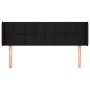 Cabecero de tela negro 147x16x78/88 cm de vidaXL, Cabeceros y pies de cama - Ref: Foro24-3118768, Precio: 58,20 €, Descuento: %