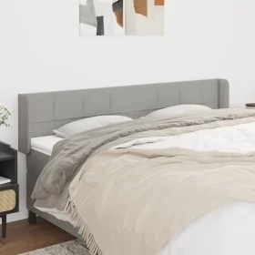 Kopfteil aus hellgrauem Stoff, 163 x 16 x 78/88 cm von vidaXL, Kopf- und Fußteile - Ref: Foro24-3118774, Preis: 61,94 €, Raba...