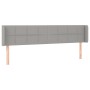 Kopfteil aus hellgrauem Stoff, 163 x 16 x 78/88 cm von vidaXL, Kopf- und Fußteile - Ref: Foro24-3118774, Preis: 63,83 €, Raba...
