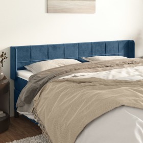 Cabecero de terciopelo azul oscuro 203x16x78/88 cm de vidaXL, Cabeceros y pies de cama - Ref: Foro24-3118838, Precio: 88,96 €...