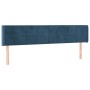 Cabecero de terciopelo azul oscuro 203x16x78/88 cm de vidaXL, Cabeceros y pies de cama - Ref: Foro24-3118838, Precio: 75,77 €...