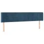 Cabecero de terciopelo azul oscuro 203x16x78/88 cm de vidaXL, Cabeceros y pies de cama - Ref: Foro24-3118838, Precio: 85,83 €...