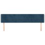 Cabecero de terciopelo azul oscuro 203x16x78/88 cm de vidaXL, Cabeceros y pies de cama - Ref: Foro24-3118838, Precio: 75,77 €...
