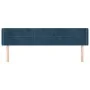 Cabecero de terciopelo azul oscuro 203x16x78/88 cm de vidaXL, Cabeceros y pies de cama - Ref: Foro24-3118838, Precio: 85,83 €...