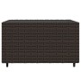 Set muebles de jardín 4 piezas y cojines ratán sintético marrón