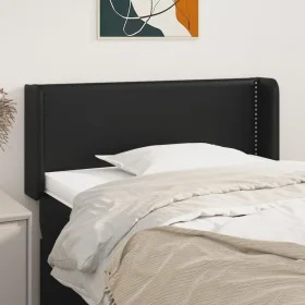 Black synthetic leather headboard 83x16x78/88 cm by vidaXL, Headboards and footboards - Ref: Foro24-3118700, Price: 39,64 €, ...