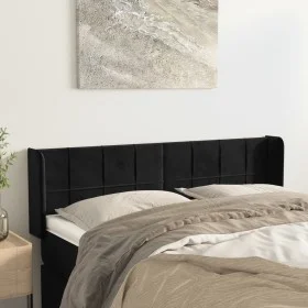 Kopfteil aus schwarzem Samt, 147 x 16 x 78/88 cm von vidaXL, Kopf- und Fußteile - Ref: Foro24-3118818, Preis: 82,56 €, Rabatt: %